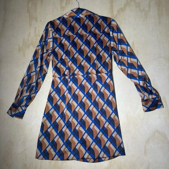 Banana Republic Long Sleeve Dress Satin Wrap Mini Dress Size 6 NWT - Picture 12 of 15